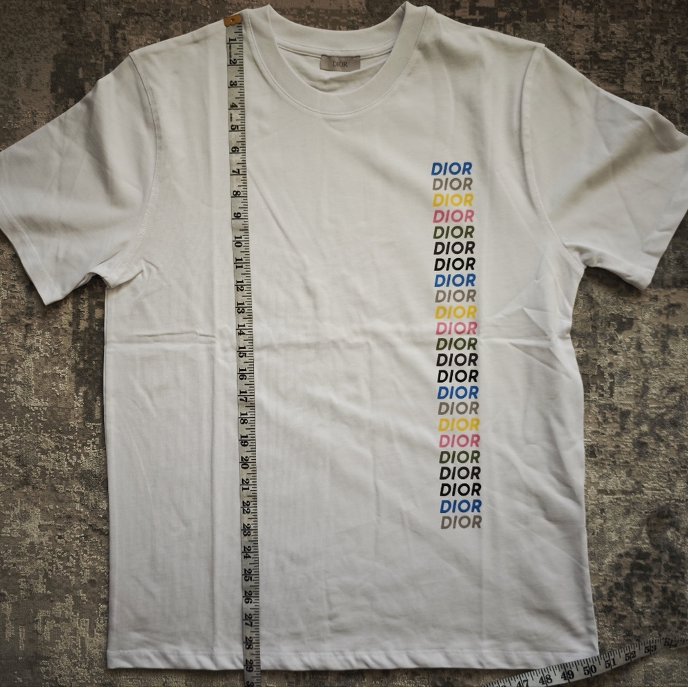 Dior Men Relaxed-fit T-shirt White Cotton Jersey Medium Size Used Good Condition